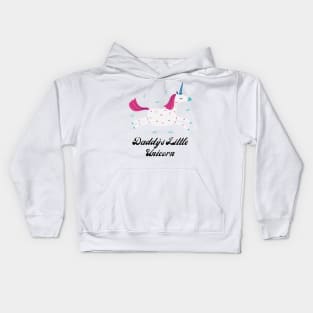 Daddy's Little Unicorn (unicorn, unicorns, rainbow, unicorn lover, fantasy and birthday) Kids Hoodie